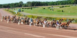 Course hippique en sulky à l'Hippodrome de Maure-de-Bretagne à Val d'Anast