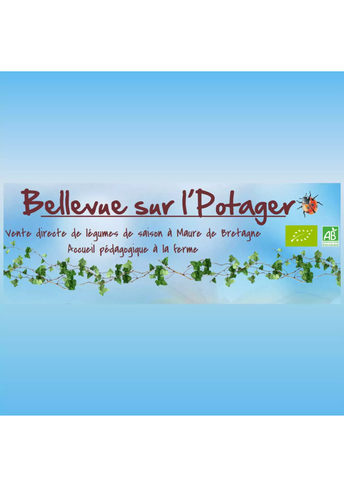 Logo de la ferme Bellevue sur LPotager de Val d'Anast, proposant de la vente directe à la ferme de légumes de saison et des ateliers pédagogiques.