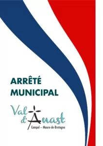 Première de couverture utilisée pour les documents officiels émis par la Mairie de Val d'Anast sous la forme d'arrêtés municipaux.