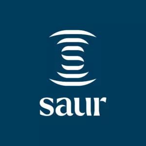 Logo de la Société d'Aménagement Urbain et Rural (SAUR) qui gère l'eau potable à Val d'Anast, Campel et Maure-de-Bretagne